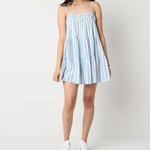 Arizona Jean Company Blue and White Striped Mini Dress
